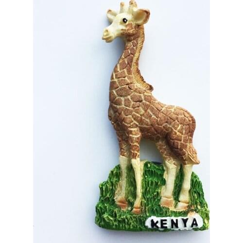 Africa Kenya Animal Fridge Magnet Tourism Souvenir Home Decore Hand Painting Crafts Giraffe Refrigerator Magnet Stickers Gift