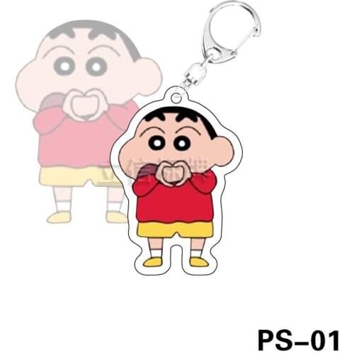 Crayon Shinchan Anime Character Acrylic Keychain Pendant Customized Anime Peripheral Double-sided Transparent