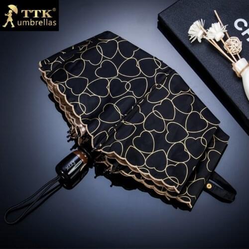 Cute Love Automatic Umbrella Rain Women Anti UV Sun Protection Umbrella Colors Designer Umbrellas 8K Windproof Parasol Outdoor