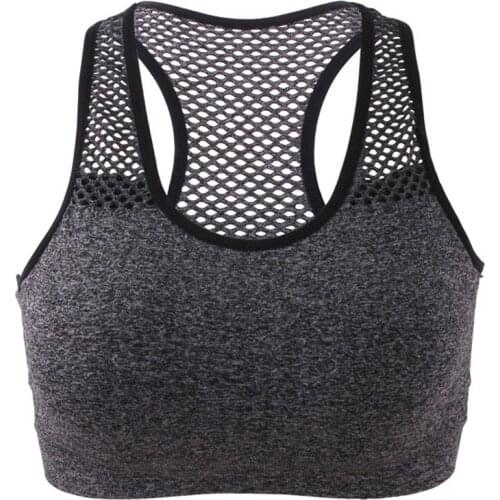 Seamless Women Bra Mesh breathable Skinny Sport Female Tank Top Summer Casual Fitness Wire Free Comfortable Underwear