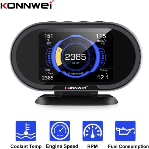 KONNWEI KW206 OBD2 On-Board Computer Auto Car Digital Computer Display OBD 2 Scanner Fuel Consumption Water Temperature Gauge