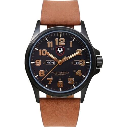 Hnlgnox Mens Avaitor Watches Military Tritium Watches Pilot T25 Luminous Sport 200m Waterproof Quartz Wristwatch Week Date Black