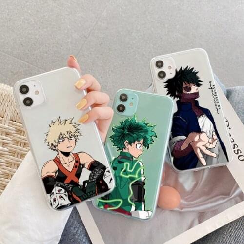 For Samsung Galaxy M32 A12 A10 A22 A21S A31 A32 A50 A51 A52 A71 A72 A70 S21 Ultra S20 FE S10 S9 Plus Anime My Hero Academia Case