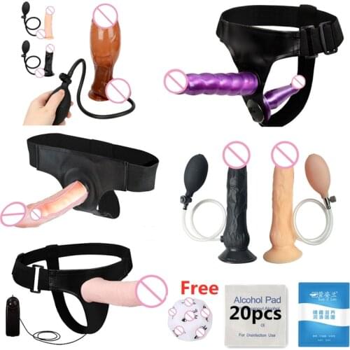 Sex Toys for Women Double Dildo Bullet Vibrator Adult Ultra Elastic Harness Strap On Dildo Lesbian Couples Sex Products sex shop