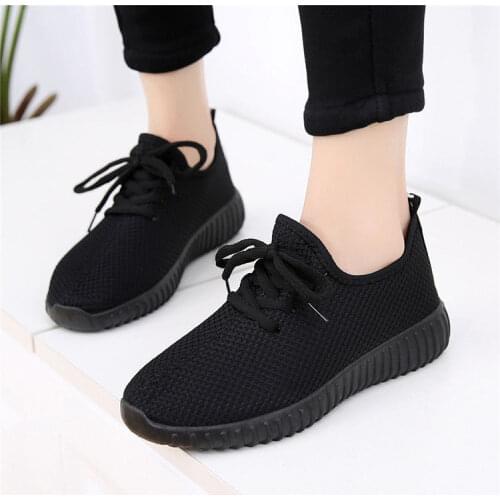 2021 Hot Sale Breathable Sport Sneakers Womens Leisure Breathable Air Mesh Outdoor Fitness Running Shoes Mujer Cheap