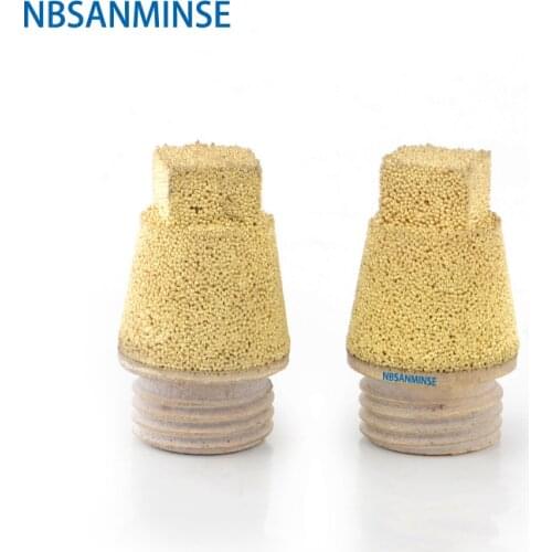 NBSANMINSE 10Pcs/lot SCQ 1/8 1/4 3/8 1/2 3/4 Silencer Muffler Pneumatic Air Exhaust Sintered Copper Brass
