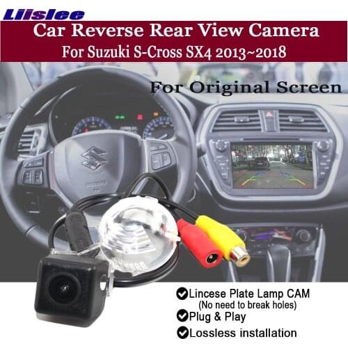 Reverse Rear View Camera For Suzuki S-Cross SX4 2013~2018 Connect Original Monitor RCA Adapter Back Up Parking Camera For SX-4