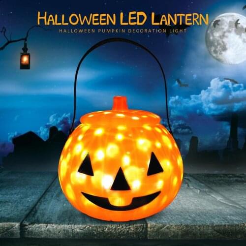 Halloween Candy Pot Halloween Pumpkin Lantern With Ghost Call Novelty Halloween Candy Bucket For Kids Party Trick Or Treat