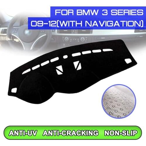 Car Dashboard Mat Anti-dirty Non-slip Dash Cover Mat UV Protection Shade for BMW 3 Series 2009 2010 2011 2012 with Navigation