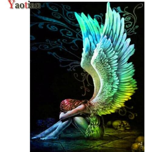 Coloful Wings DIY 5D Diamond Painting Full Square Round Drill Resin Embroidery Diamond Mosaic cross stitch Angel New Year Gift