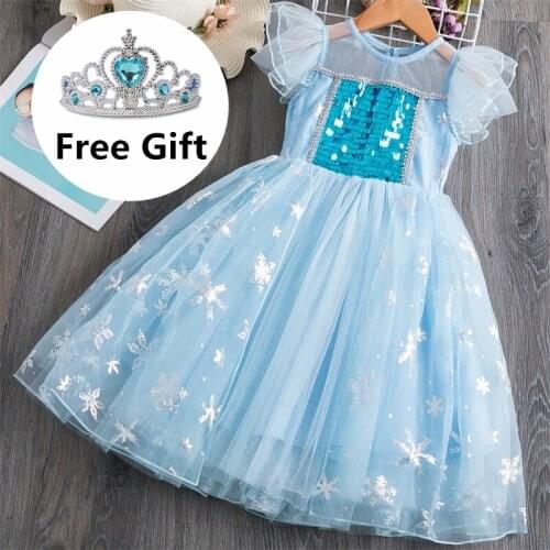 Girls Summer Princess Dresses Kids Toddler Clothes Baby Princess Birthday Party Dress Teen Cartoon Cosplay Robe
