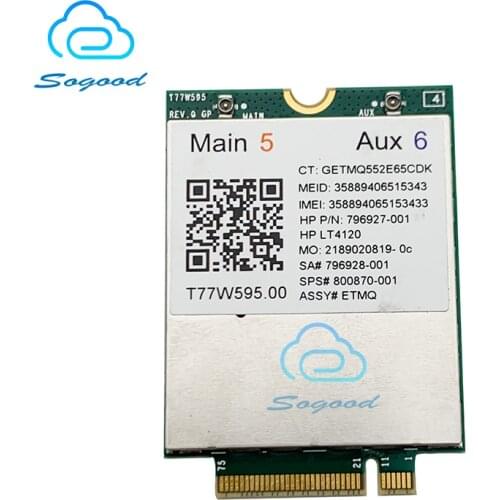 Snapdragon X5 LTE T77W595 SPS:800870-001 796927-001 4G WWAN M.2 150Mbps NGFF LTE Modem For HP Elite x2 840 850 G3 640 650 645 G2
