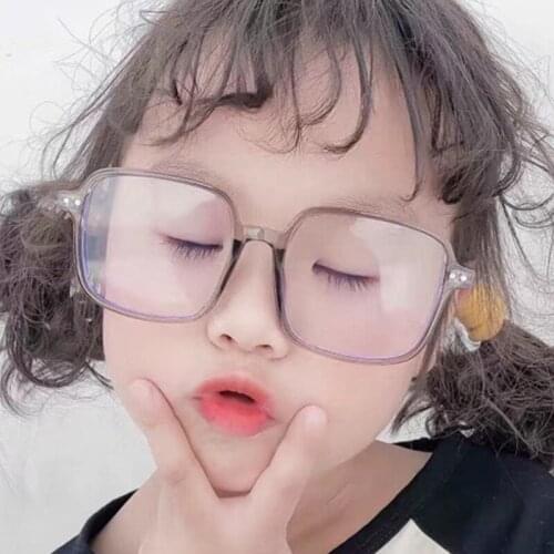 Fashion Children Anti Blue Light Computer Game Protective Glasses for Boy/girls Quare Kids Anti-blue Light Goggles Eyewear Frame