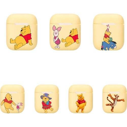 Winnie the PoohSoft Silicone Cases For Airpods 1/2 Protective Bluetooth Wireless Earphone Cover For Air Pods Charging Box Bags
