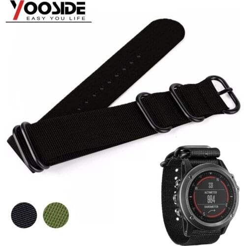26mm Nylon Strap Sport Watch Band Strap for Garmin Fenix 5X/ Fenix 3/3 HR/D2 /Descent Mk1 Long Wristband Bracelet