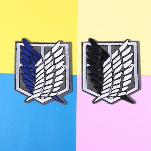2021 New Black and blue wings of freedom Embroidered Stripe Patches For Clothes Decor Tactical Military Army Stripe Applique