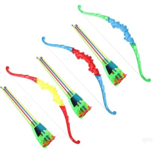New Outdoor Sports Archery Toy Bow With 4Pcs Soft Arrows Kids Toy Game Activity