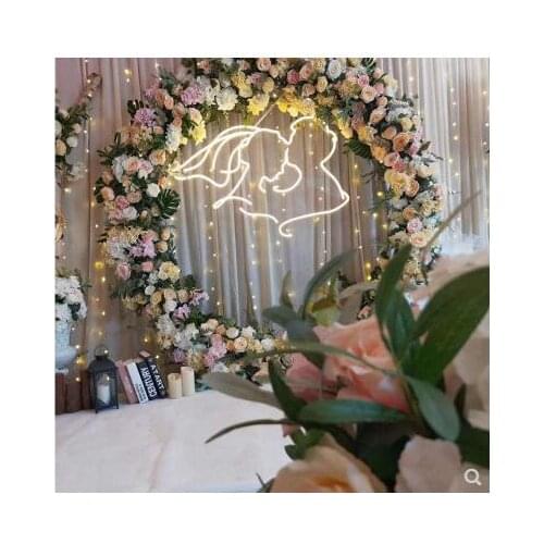 New wedding props luminescent lovers newlyweds screen decoration wedding decoration scene display window stage