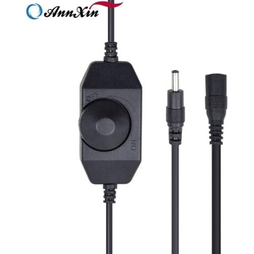 ANNXIN Original Cable Can be Customized 5V-12V 5.5*2.1mm DC Male to DC 5.5*2.1mm Female Dimmer Knob Dimming Switch Line for LED