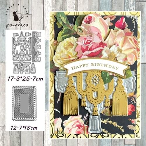 Panalisacraft Lace Background Metal Cutting Dies Craft Dies Scrapbooking Card Making Album Embossing Stencil Die Cut Decoration