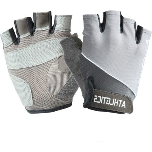 Summer Men Gloves Sun-Resistant Cycling Sports Ice Silk Breathable Women Shock Absorption Fitness Outdoor Half Fingerless Glove