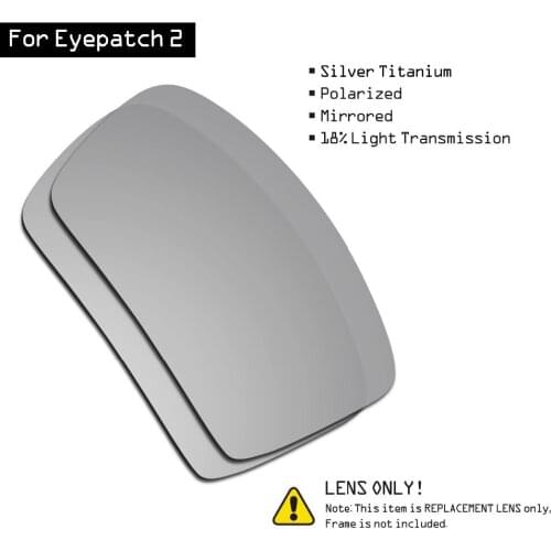 SmartVLT Polarized Sunglasses Replacement Lenses for Oakley Eyepatch 2 - Silver Titanium