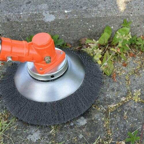 Steel Wire Wheel Garden Weed Brush Lawn Mower Grass Eater Trimmer Brush Cutter Tools Garden Grass Trimmer Head Weed Brush