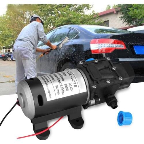Self-Priming Water Pump 12V DC 100W 8L/Min 160Psi Water Pump High Pressure Diaphragm Water Pumps For Wash