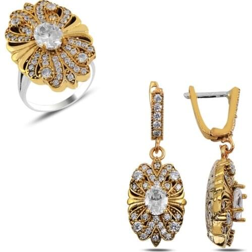 Silver 925 Sterling Zircon Cubic Zirconia Authentic Set