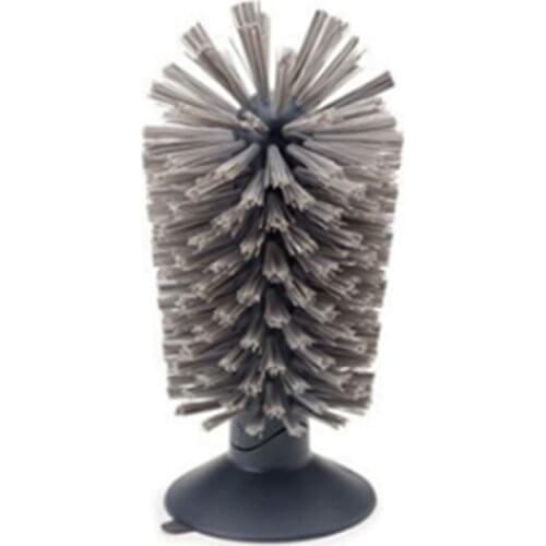 Suction Cup Base Cup Brush Glass Bottle Cleaning Brush