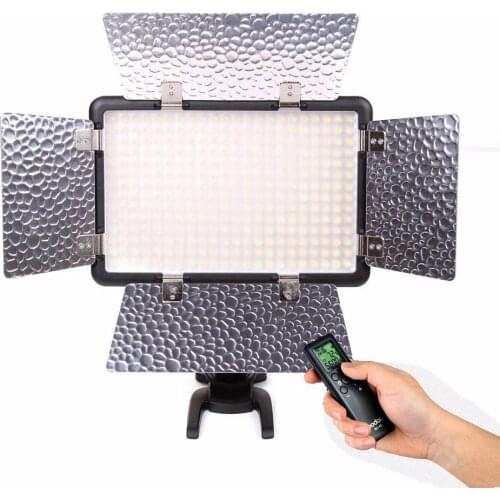 Godox LED308C II 3300-5600K LED Video Studio Light w/ Remote Control &Barndoor for Canon Nikon Panasonic JVC Camera Camcorder DV