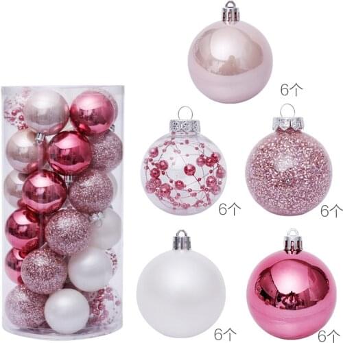 Christmas Tree Decoration Hanging Painted Ball Rose Gold Christmas Party Supplies for Home Decor Happy New Year Indoor xx205