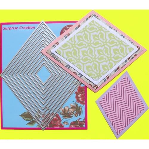Cutting dies Plain Diamonds Scrapbook Cardmaking DIY Paper Craft Surprise Creation dies Metal Stencil