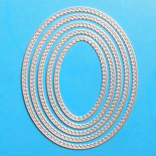 YINISE 1070 Oval Metal Cutting Dies For Scrapbooking Stencils DIY Album Cards Decoration Embossing Folder Craft Die Cuts Tools