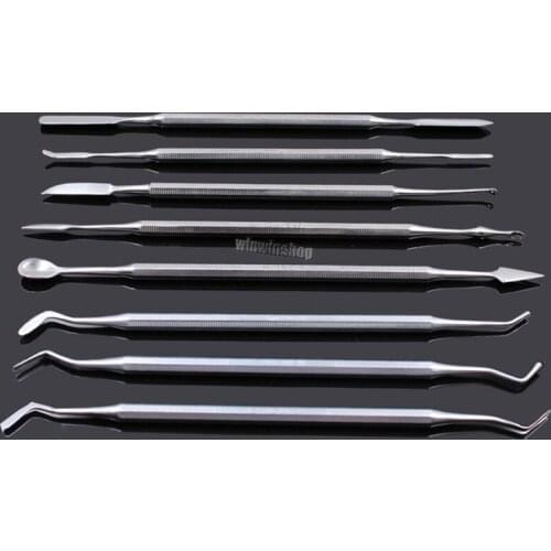 1set Dental wax sculpting mixing spatula compound filling resin instrument composition instrument dentist material double end