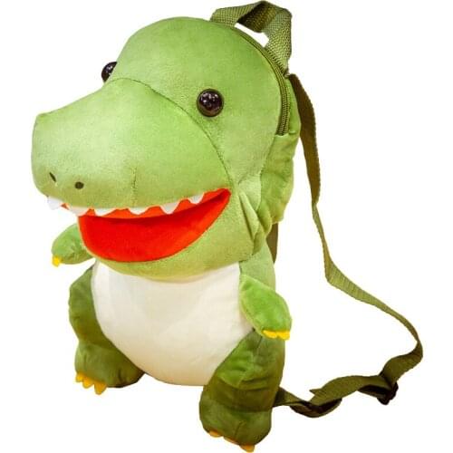 1pc 34CM Lovely Tyrannosaurus & Triceratops School Bag Plush Toys Cute Stuffed Soft Animal Dinosaur Children Kids Backpack Dolls