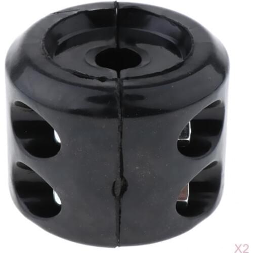 2pcs ATV Winch Cable Hook Stopper Rubber Line Saver to Prevent Pulling, Included L-type Wrench Tool, Black