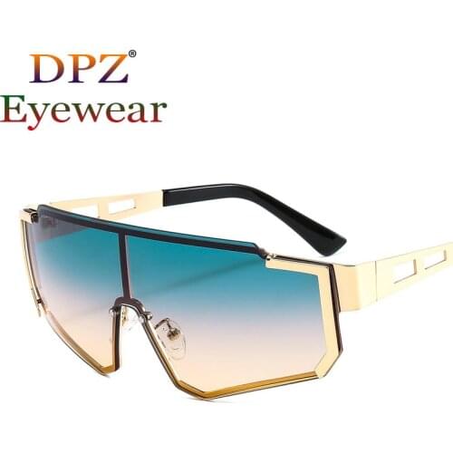 2021 Luxury Mens Metal One-Piece Sports Driving pilot Sunglasses Anti-UV Fashion Womens Brand Design Sunglasses Oculos De Sol