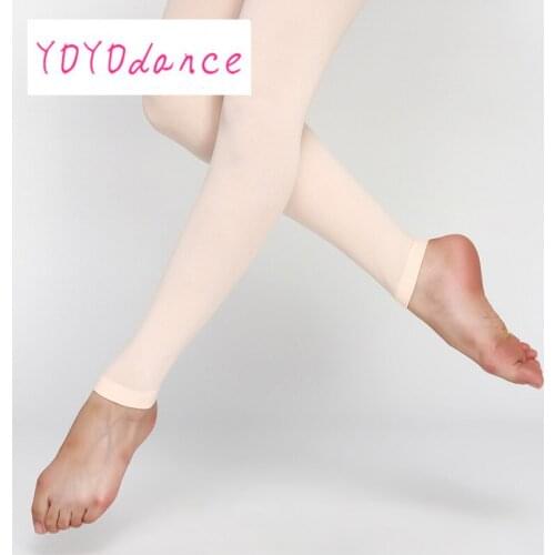 2021 Flexibles Girls Ballt Dance Tights Girls Professional Convertible Footed Ballet Tights Adult Seamless Nylon Spandex