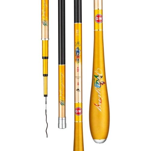 3.6/3.9/4.5/5.4/6.3m Hand Pole Hard and Light Carp Fishing Stick Carbon Fiber Telescopic Wedkarstwo Olta Fishing Rod Pesca