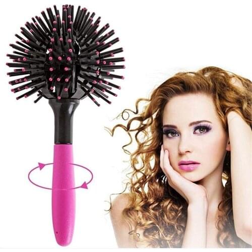 3D Round Hair Brush Hair Comb Salon make up 360 degree Ball Styling Tools Magic Detangling Hairbrush Heat Resistant Women Comb