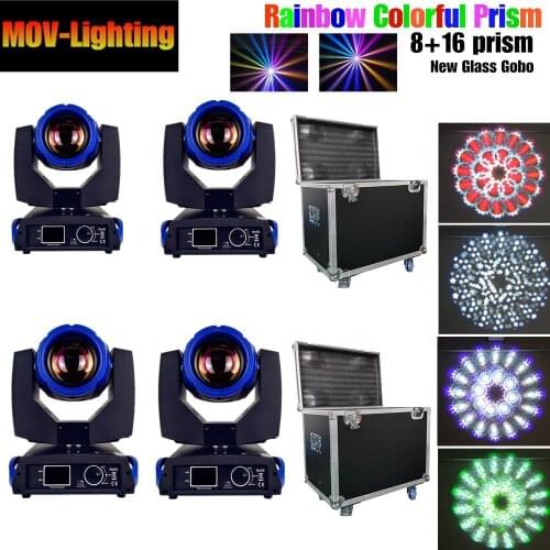 4pcs beam 7R+2PCS 2 in 1 flight case Beam Moving Head Light Perfect for Mobile DJ Party