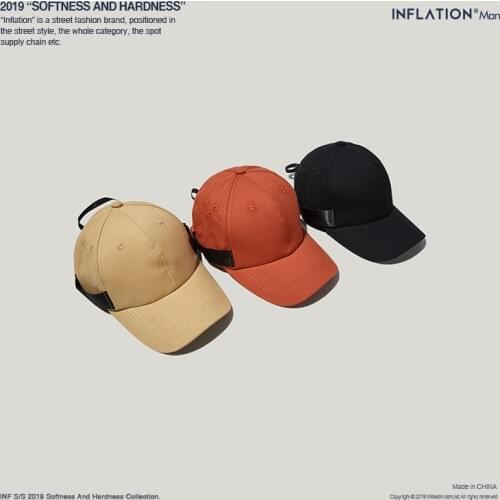 INFLATION 2019 New Arrivals Black Adjustable Solid Color Baseball Cap Unisex Couple Cap Fashion Casual Boy Hat 148CI2019