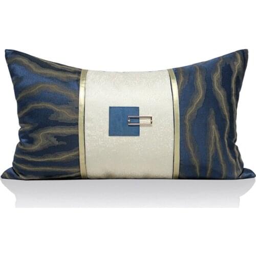 Decorative Living Room Cushion Cover Metal Design Pillowcase Waist Pillows For Sofa
