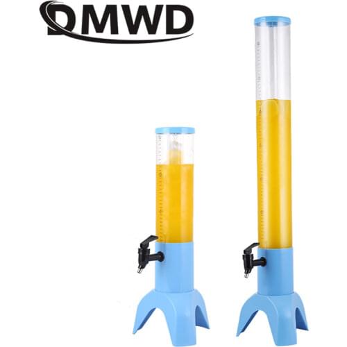 DMWD Slush Drinks Machine Ice Beverage Fruit Juice Separator Commercial Party Milk Tea Beer Soda Drink Dispenser Container 1.5L