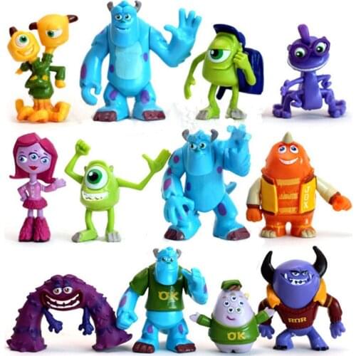 12piece Disney Pixar Monsters University Figure Inc.Monsters Action Figure Childrens Toys Figura Decoration Birthday Model