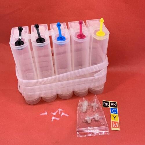 YOTAT 5Color 100ml CISS ink Tank ( pipeline length 1.0M) + 5pcs Air Filter +5pcs Tube connector