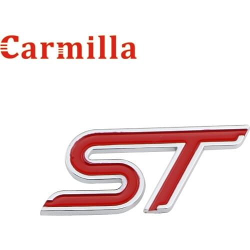 Carmilla ST S ABS Chrome Grille Sticker for Ford Focus Fiesta Ecosport Kuga Escape Cruze Mondeo Car Styling Sports Sticker