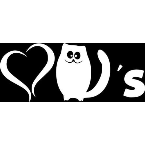 LOVE CATS Creative Cartoon Cat Window Car Sticker Funny Vinyl Decal Accessories Motorcycle sticker