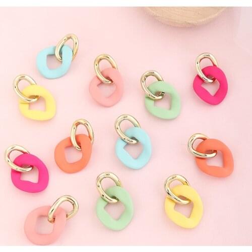 Fashion Elegant Candy Color Personality Acrylic Piercing Stud Earrings for Women Girls Bohemia Trendy Stud Earring Jewelry Gifts